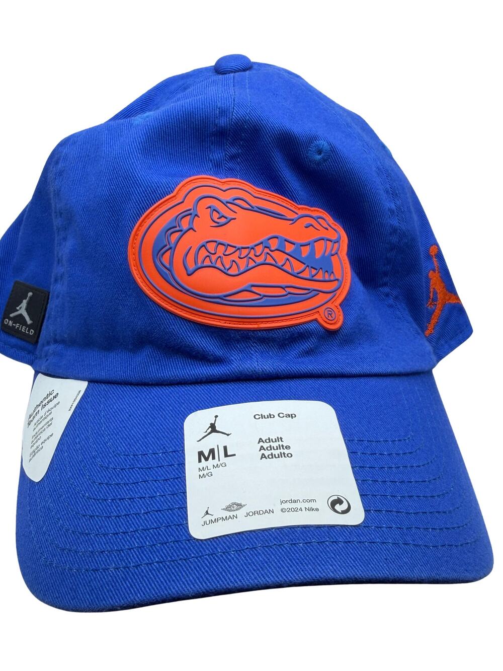 Florida Gators NCAA Jordan Club Cap Royal Blue Adjustable Hat Adult M/L NWT